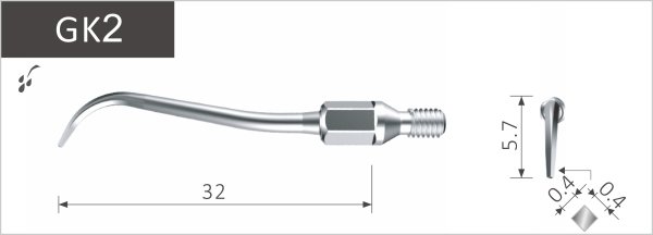 Scaler-Spitze zur supragingivalen, subgingivalen und interdentalen Zahnsteinentfernung.