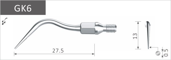 Zahnsteinentfernung leicht links, passend für KaVo (SONICflex)