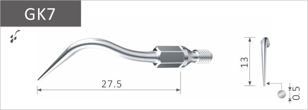 Zahnsteinentfernung leicht rechts, passend für KaVo (SONICflex)