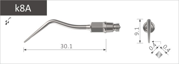 Subgingival. Zur Entfernung von subgingivalem Zahnstein.