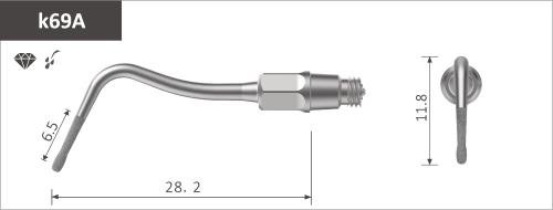 Endo, diamantiert, passend für KaVo (SONICflex quick)