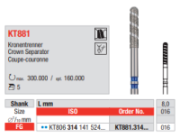 Edenta Crown Cutter KT-Diamond KT881, 5 Stück
